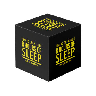 Time to get a solid 8 hours of sleep – said no cube
