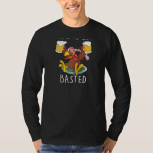 Time To Get Basted Funny Beer Thanksgiving Turkey T-Shirt