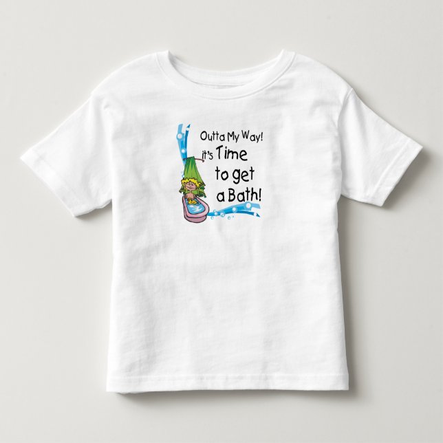 Time to Get Bath Toddler T-Shirt (Front)