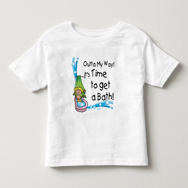 Time to Get Bath Toddler T-Shirt (Front)