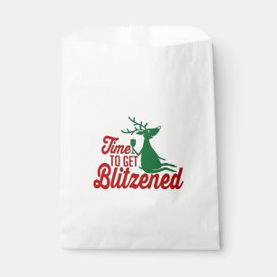 Time to Get Blitzened Christmas Reindeer Favour Bags