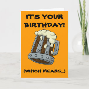 Time To Get Drunk Birthday Card