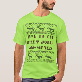 Time To Get Holly Jolly Hammered Ugly Sweater