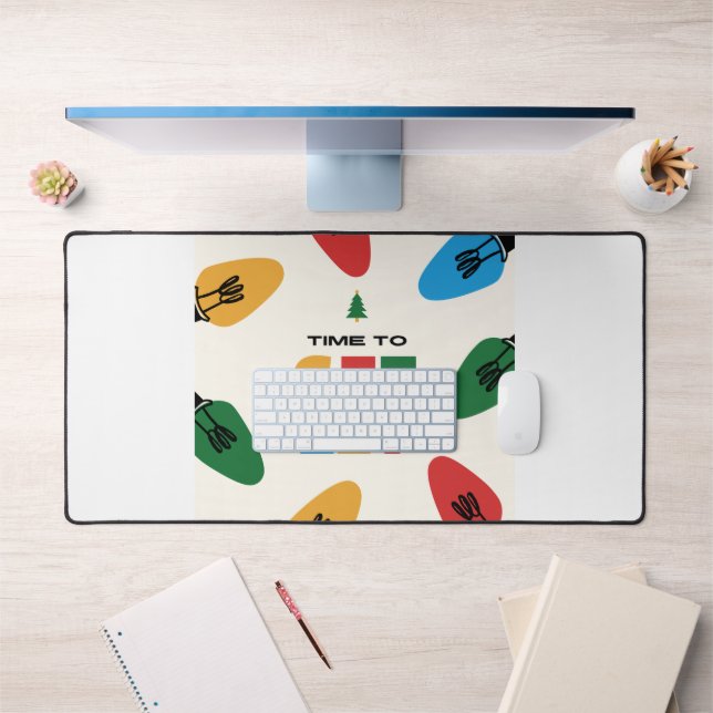 TIME TO GET LET colorfull Desk Mat (Office 1)