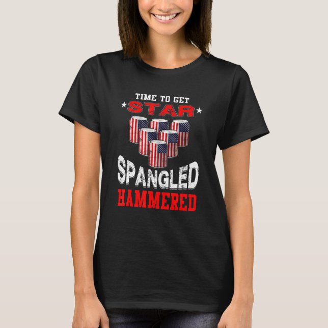 Time To Get Star Spangled Hammered 4th Of July Men T-Shirt (Front)