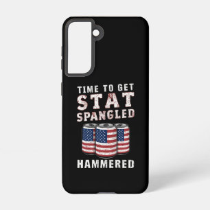 Time To Get Star Spangled Hammered Beer USA Flag Samsung Galaxy Case