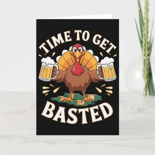 Time To Get Sted Turkey Thanksgiving Humor Card