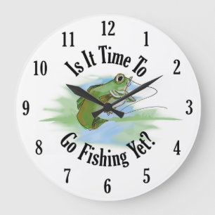 Time To Go Fishing Clock