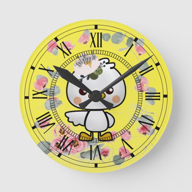 Time to-go-to school Clock, Round (Medium) Round Clock (Front)