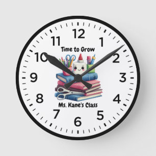 Time to Grow Kawaii Classroom Clock