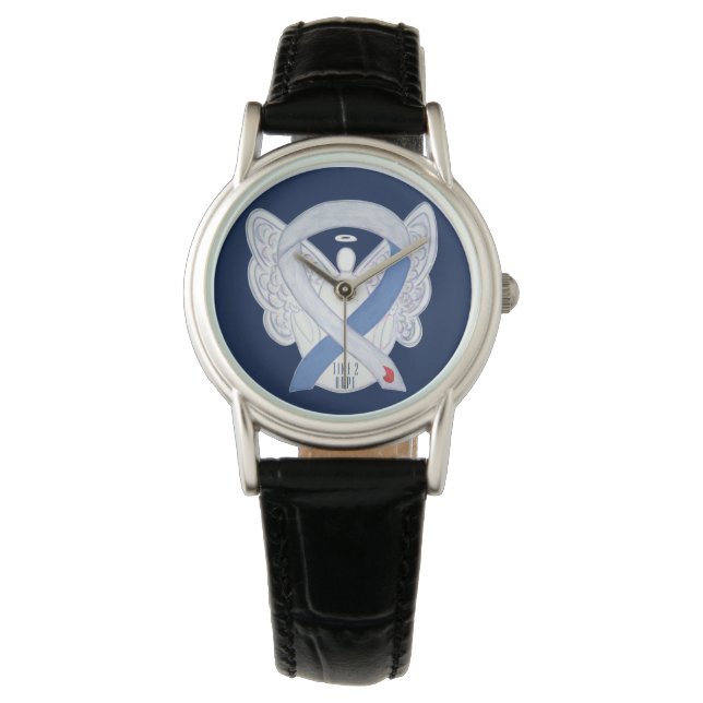 Time to Hope Diabetes IDDM Awareness Ribbon Watch (Front)