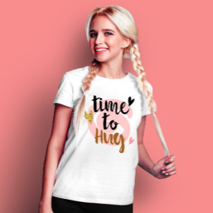 Time To Hug   Happy Valentines Day Cute Gift Woman T-Shirt