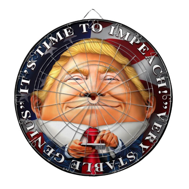 Time to Impeach, "Very Stable Genius" Dartboard (Front)
