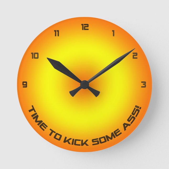 Time To Kick... Wall Clock (Front)