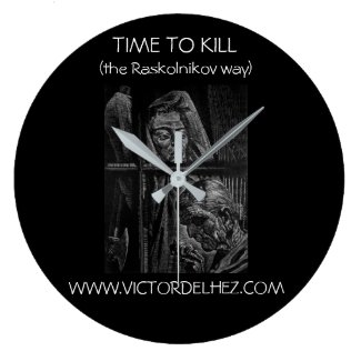 Time to kill (Black) Large Clock