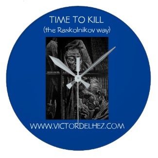 Time to kill (Blue) Large Clock