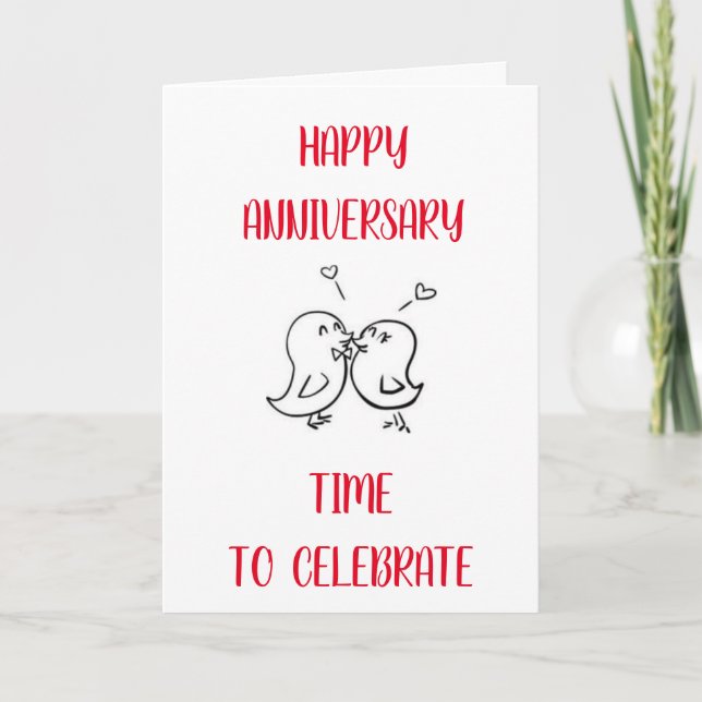 TIME TO "KISS"-IT'S OUR "ANNIVERSARY' CARD (Front)
