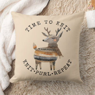 Time to Knit  Cushion
