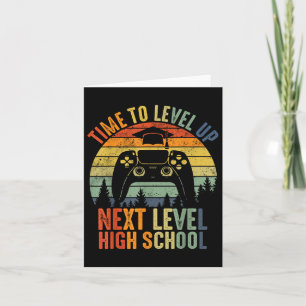Time To Level Up Middle School High School Graduat Card
