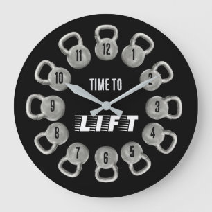 Time to Lift Kettlebell Wall Clock