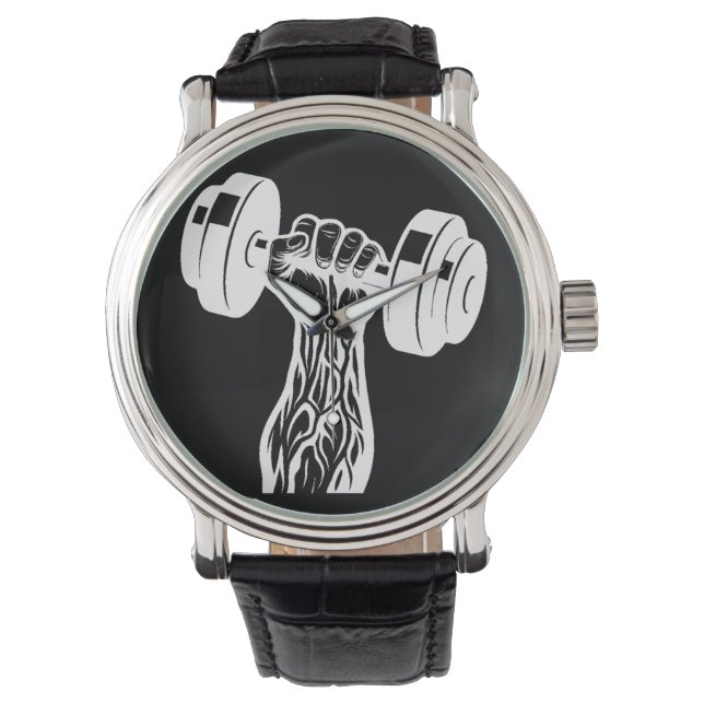 Time to Lift  Veiny Hand Dumbbell Watch Gym  (Front)