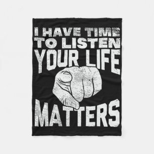 Time To Listen Your Life Problems Psychologist Psy Fleece Blanket