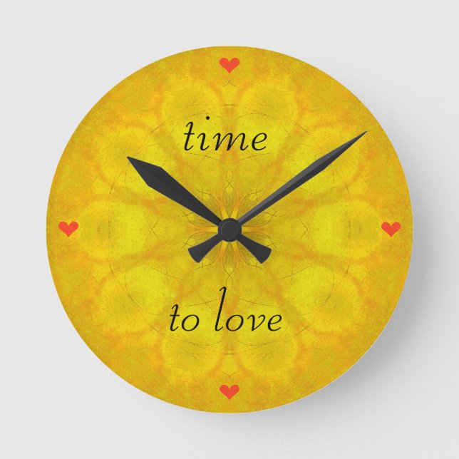 Time to love round clock (Front)