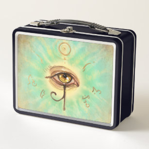  Time to manifest ! - Eye of Horus egyptian art Metal Lunch Box