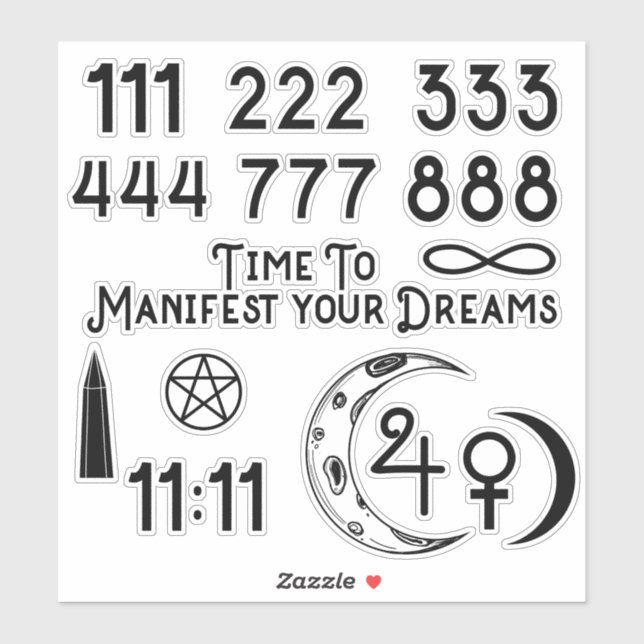 Time To Manifest Numerology Lucky Numbers Esoteric (Sheet)