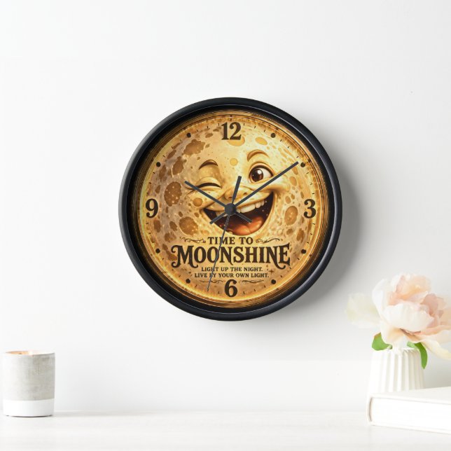 Time to moonshine unique clock design (Home)
