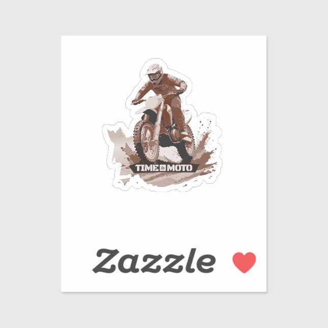 Time to Moto Dirt Bike Sticker (Sheet)