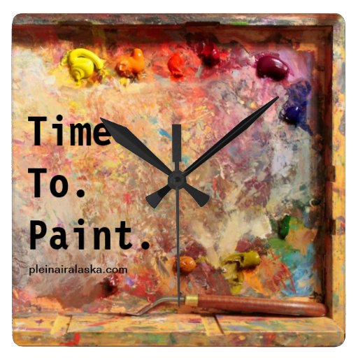 Image of Time To Paint Artist Palette Studio Wall Clock