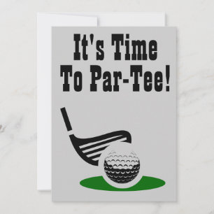 Time To Par-Tee Golf 60th Birthday Party Invite