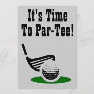 Time To Par-Tee Golf Bachelor Party Invite