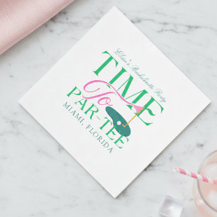 Time to Par-Tee Golf Bachelorette Napkin