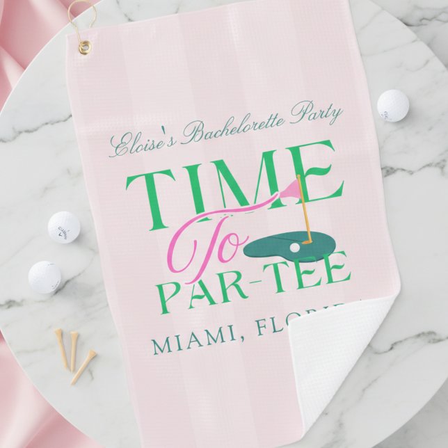 Time to Par-Tee Golf Bachelorette Towel (Time to Par-Tee Golf Bachelorette Golf Towel)