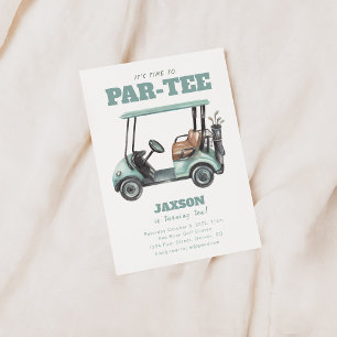Time to Par-Tee Golf Birthday Party Invite