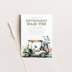 Time to Par-Tee Golf Retirement Party Invite
