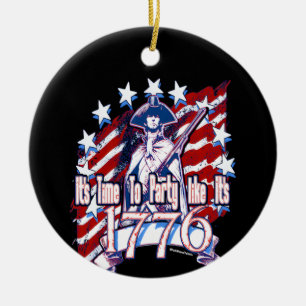 Time To Party Like It's 1776 Ceramic Tree Decoration