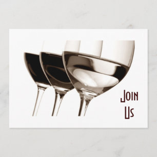TIME TO PARTY WINE GLASS STYLE INVITATION