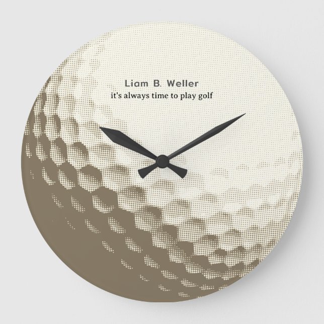 Time to Play Golf Large Clock (Front)