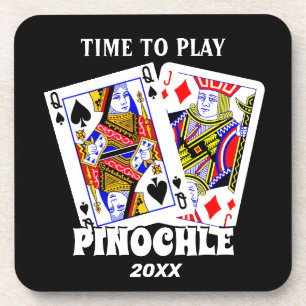 Time to Play Pinochle   Coaster