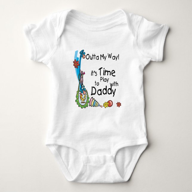 Time to Play with Daddy Baby Bodysuit (Front)