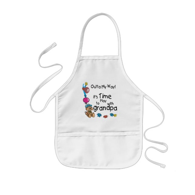 Time to Play with Grandpa Kids Apron (Front)