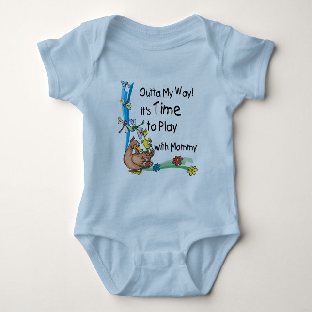 Time to Play with Mummy Baby Bodysuit (Front)