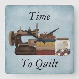 Time to Quilt Acrylic Clock