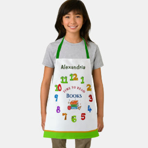 Time To Read Books Reading Child Personalise Apron