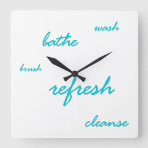 Time to Refresh Square Wall Clock