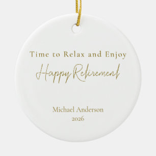 Time to Relax and Enjoy Personalised Retirement Ceramic Tree Decoration