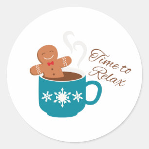 Time To Relax Classic Round Sticker